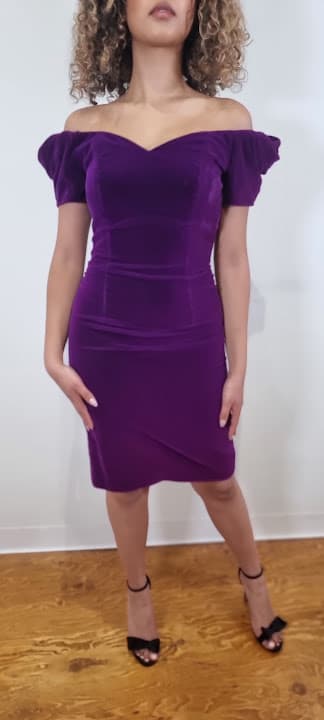 Purple dress from the TRiBE rental selection